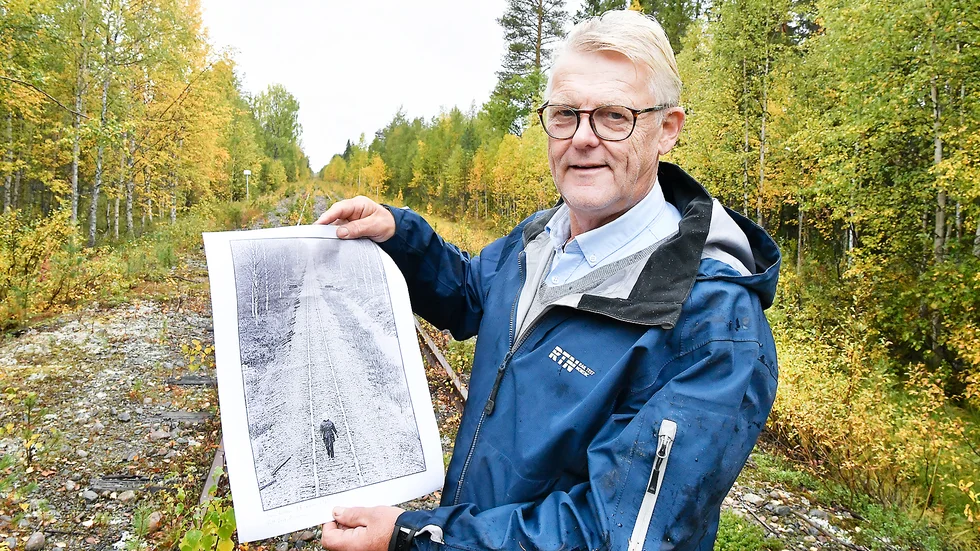 Lars-Åke Tjernström är mannan bakom idén till tågtestbanan.