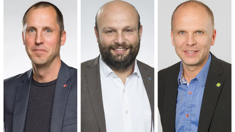 Erik Pelling, Mohamad Hassan och Rickard Malmström.