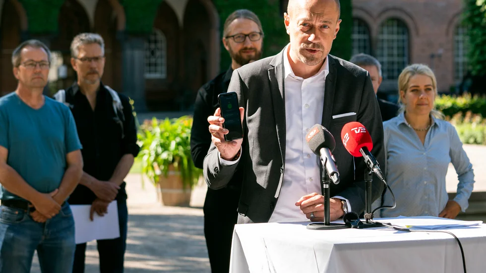 Danmarks hälsominister Magnus Heunicke (S) under en presskonferens i förra veckan. Arkivbild.