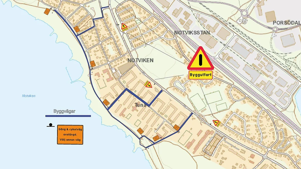 Arbetet med etapp 4e på Östra länken drar igång i april och det kommer märkas. Sänkt hastighet, transportvägar, tunga fordon och avstängda gång- och cykelvägar är en följd av arbetet vid Tuna och Notviken.
