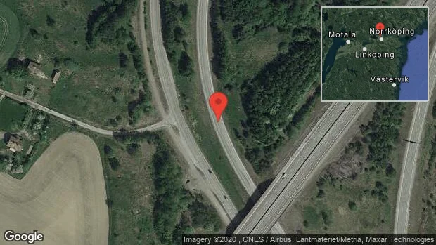 En personbil i trafikolycka