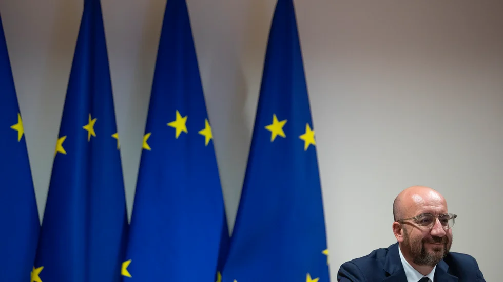 EU:s permanente rådsordförande Charles Michel laddar för ett hett midsommarmöte om coronastöd och nästa långtidsbudget. Arkivfoto.