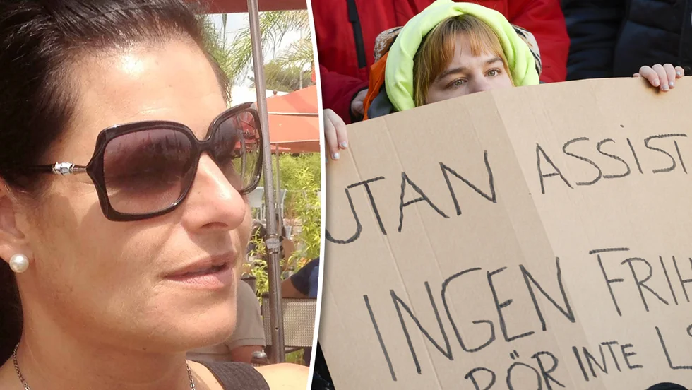 Maria Kjell förstår inte varför Maja inte får rätt till utökad assistans, när läkarna intygar att hon tillhör en högriskgrupp för covid-19 och behöver stanna hemma från daglig verksamhet. Personen till höger i bild har inget med artikeln att göra. 