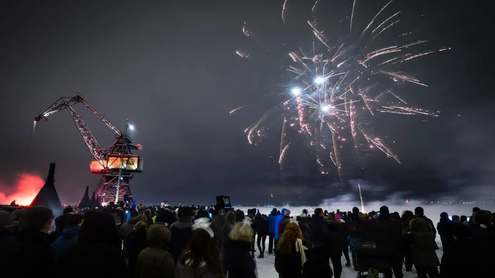 Fyrverkerier södra hamn. 