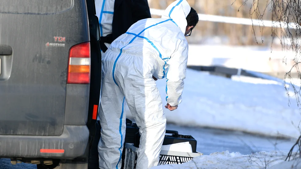 Polisens brottsplatsundersökning genomfördes onsdagen den 12 februari.