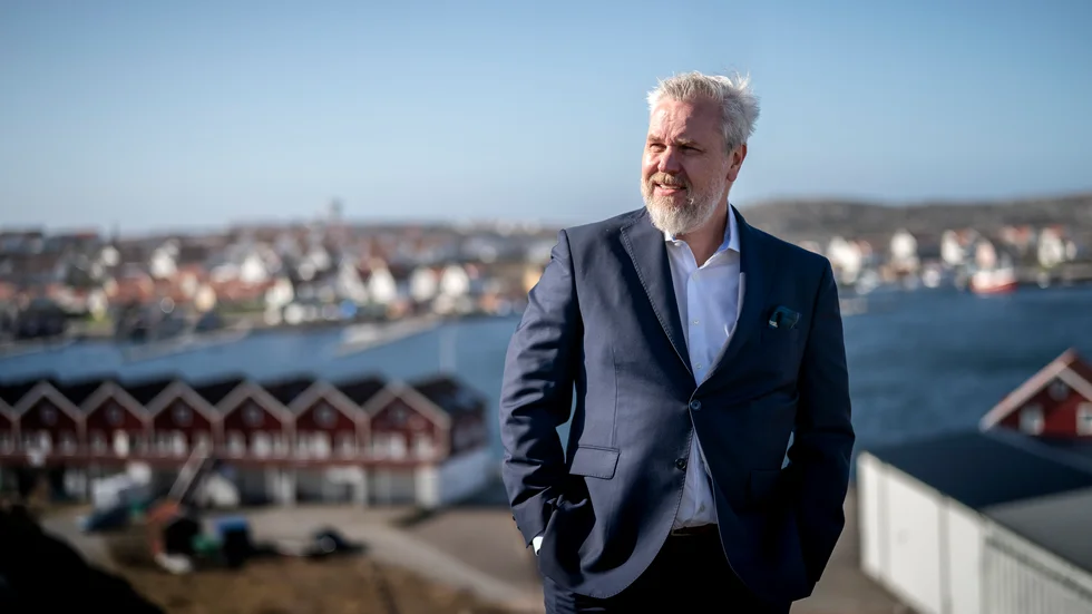 Roy Høiås, vd för Lighthouse Finance, i samband med pressträffen om projektet i mars i år.