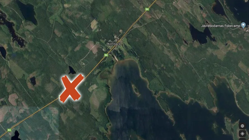 Enligt initiala uppgifter från SOS har olyckan skett här.