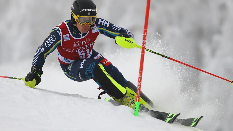 Kristoffer Jakobsen klättrade fjorton placeringar i alpina världscupen efter sitt andra åk.