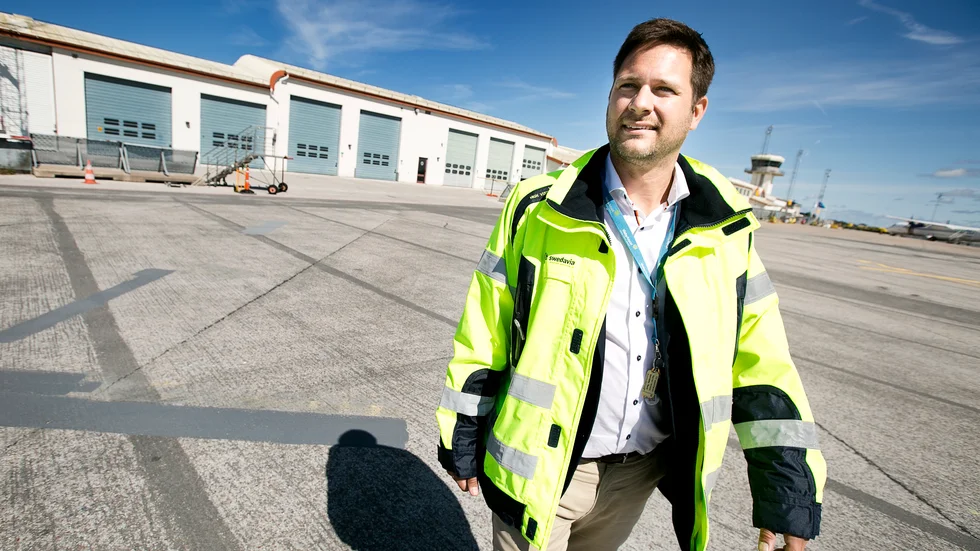 Gunnar Jonasson, chef för Visby Airport.