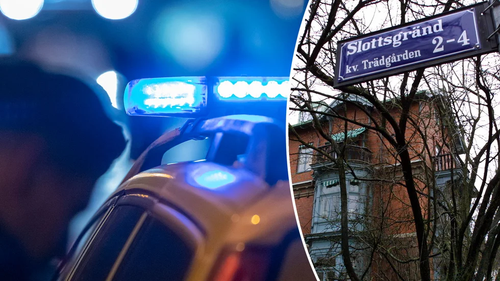 Mannen hittades vid Slottsgränd i Uppsala.