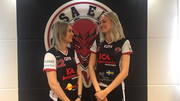 Sofia och Maja Olsson fortsätter att spela tillsammans ett andra år i Trosa Edanös A-lag.