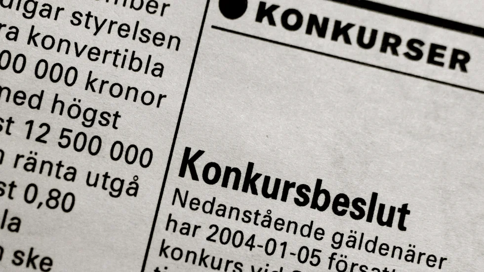 Antalet konkurser beräknas öka kraftigt under april månad. Arkivbild.