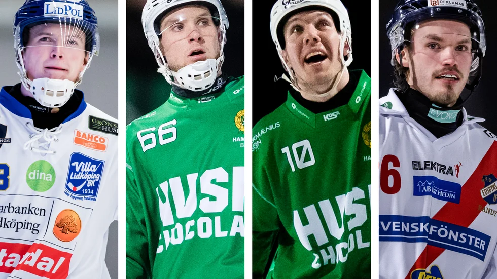 Ny Siriuskvartett, fr v: Sune Gustafsson från Villa, David Thorén och Ted Bergström, Hammarby, och Matteus Liw, Edsbyn. 