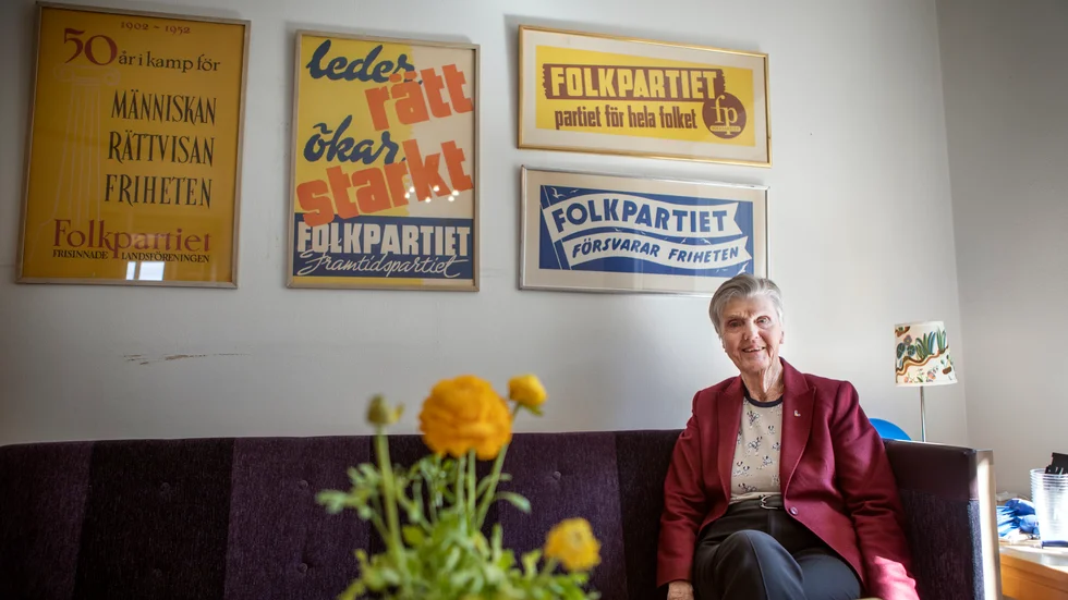 Barbro Westerholm (L), en av de två ledamöterna i riksdagen som är över 75 år. 