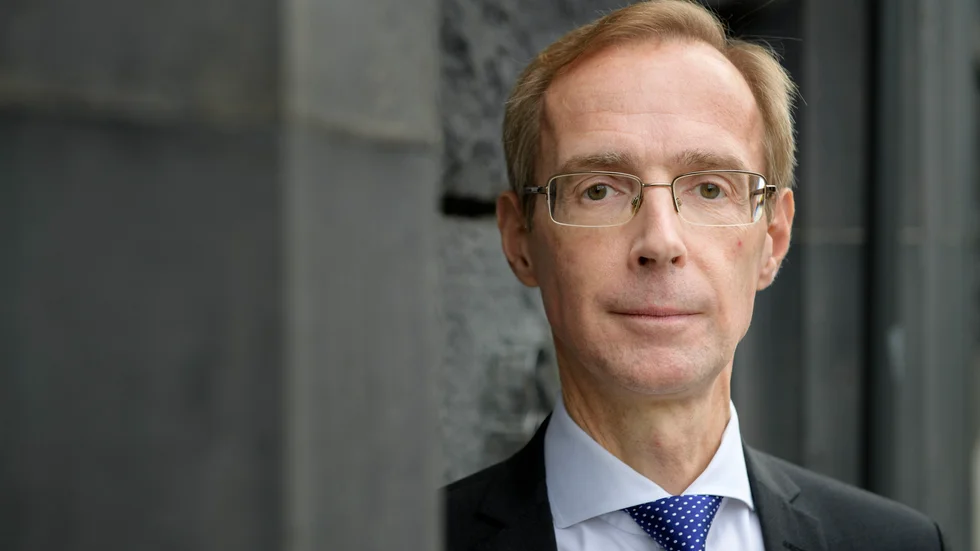 SEB:s ekonomer, härledda av chefsekonom Robert Bergqvist, presenterar en ny konjunkturrapport i serien Nordic Outlook. Arkivbild.
