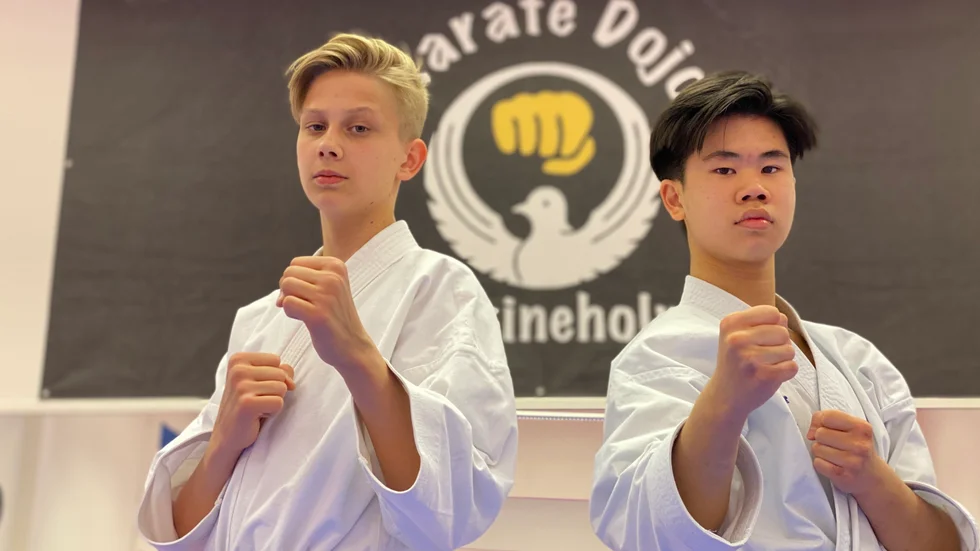 Klubbkompisarna Elias Ekman och Anthony Vu från Karate Dojo möttes i finalen i den internationella katatävlingen.