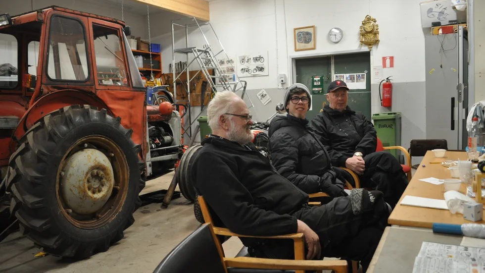 Weine Jonsson, Alexander Hillmarker och Esbjörn Henriksson tar del av gemenskapen på onsdagsträffarna.