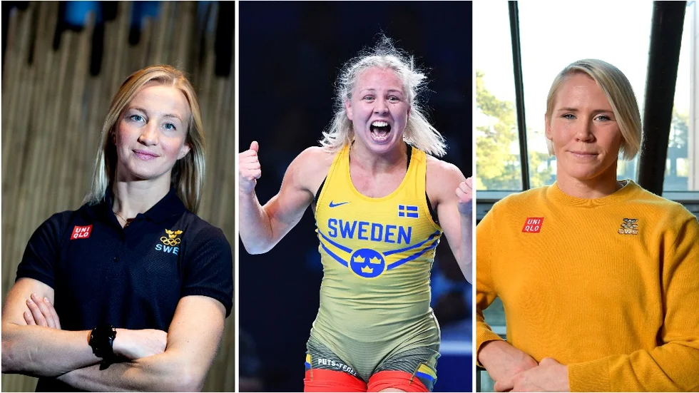 Från vänster: Sofia Mattsson, Henna Johansson och Jenny Fransson, samtliga tre Gällivare SK.