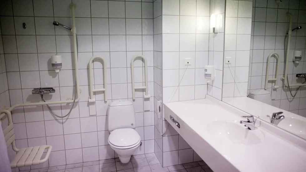 Händelsen ska ha ägt rum i ett badrum. Genrebild. 