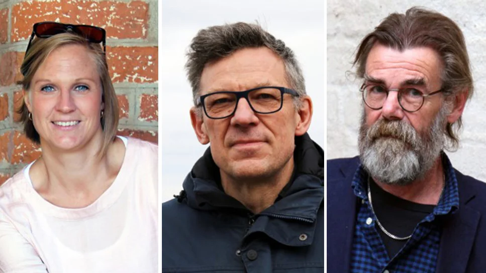 Frida Edholm (K), Roland Sjödahl (C) och Dag Källman (V). Bilden är ett montage.