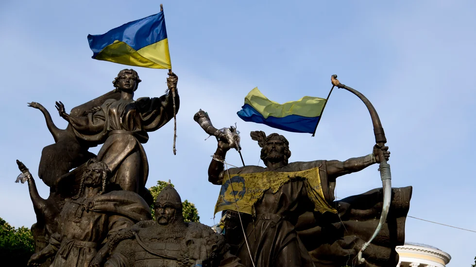 Majdantorget i Kiev, Ukraina.