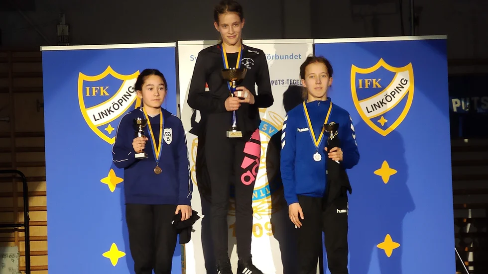 Ella Jacobson knep silvret under helgens ungdoms-SM i Linköping.