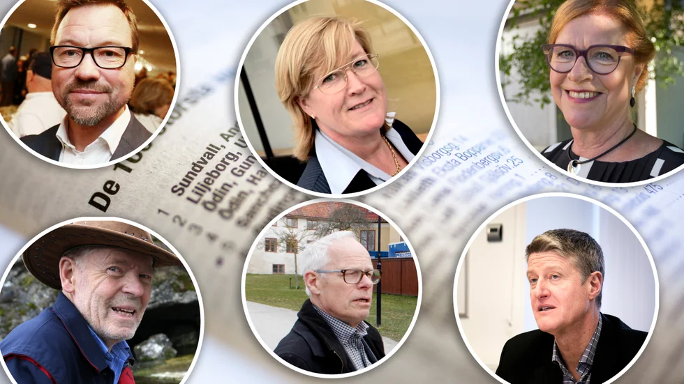 I topp 20 listan finner vi både bekanta och mindre bekanta namn.