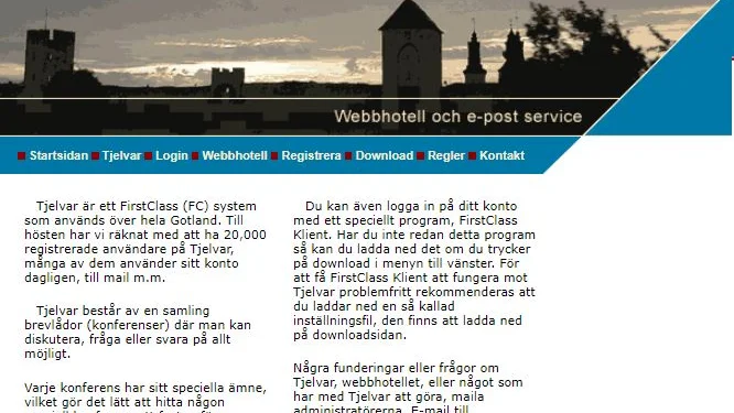 Tjelvar som det såg ut fram till nedläggningen.