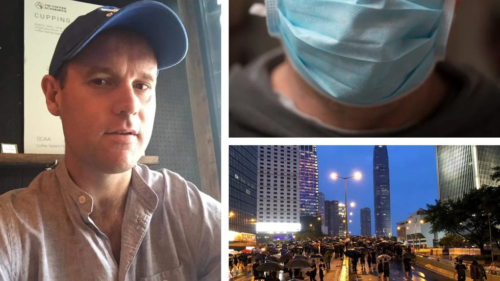 Mikael Holmqvist från Linköping bor sedan 2016 i Hongkong. Han upplever att folk är allt oroligare för att smittas av coronaviruset.
