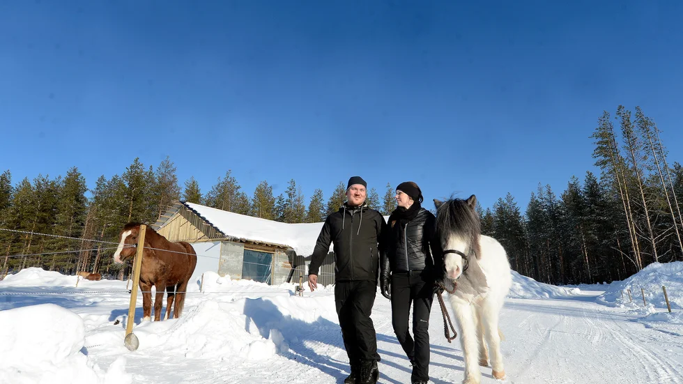 ”Idén om en foderbutik väcktes eftersom vi har djur själva. Det blev ständigt resor till Kalix eller Luleå”, berättar Mats Olsson och Fanny Näsström
