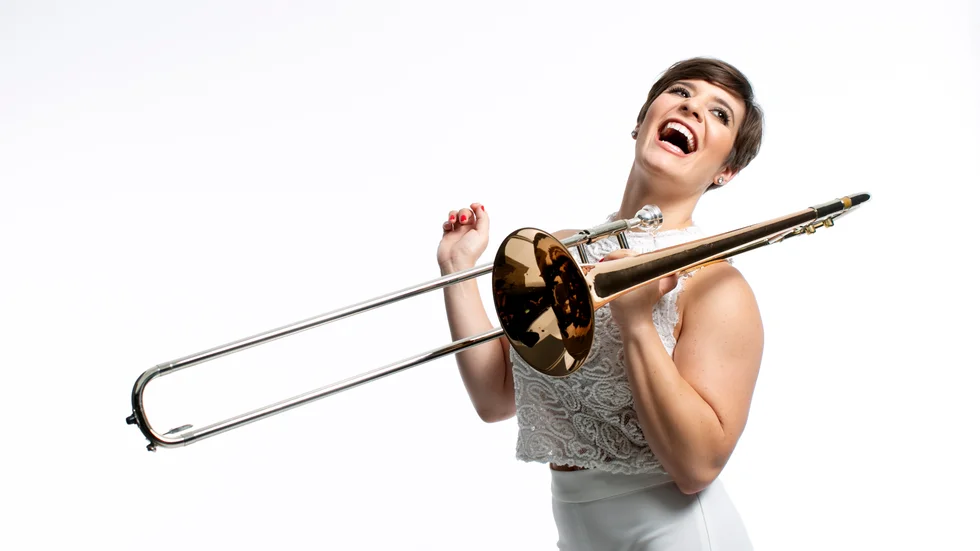 Aubrey Logan är på Europaturné med sin trio. På lördag strålar de samman med Gotland Big Band för en konsert på Wisby Strand.