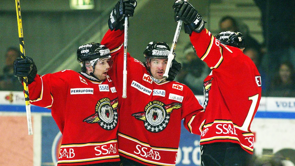 Jonas Rönnqvist, Justin Williams och Mikael Renberg under lock out-säsongen.