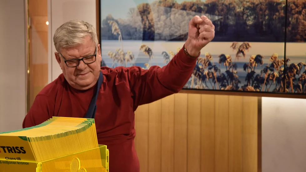 Göran Söderlund skrapade fram 250 000 kronor i trissvinst i tv.