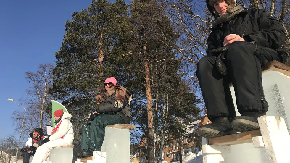 "Begreppet tid får en helt ny innebörd på is-stolpen", säger Vincent Johansson (längst till höger), som var en av fyra tävlande i Vilhelmina.