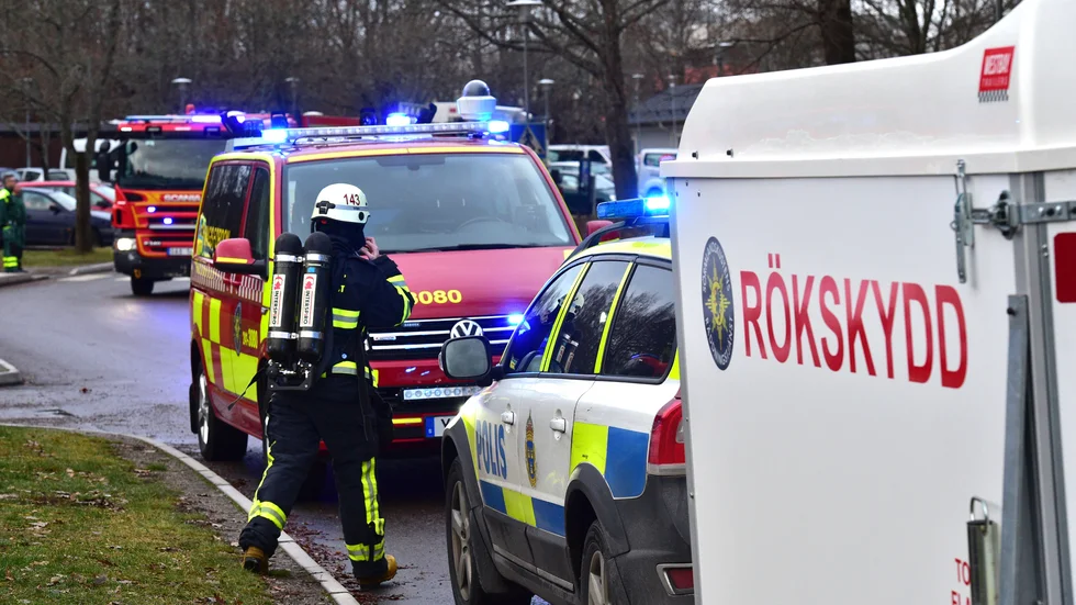 Larmet om branden kom klockan 10.50.