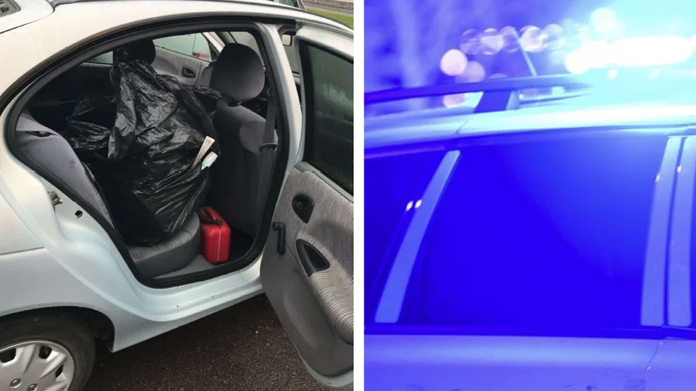 Den 40-årige mannen sov i bilen när polisen kom till platsen. 
