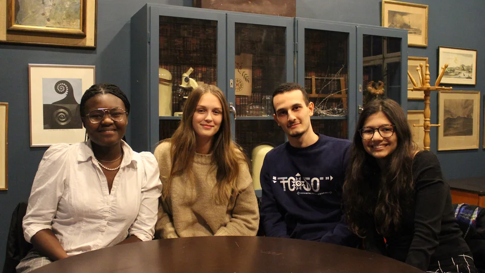 Projektledaren Michelle Brant till vänster tillsammans med Elise Murphy, Roy Obaid och Durrah Khayat som alla är engagerade i EUP. 
