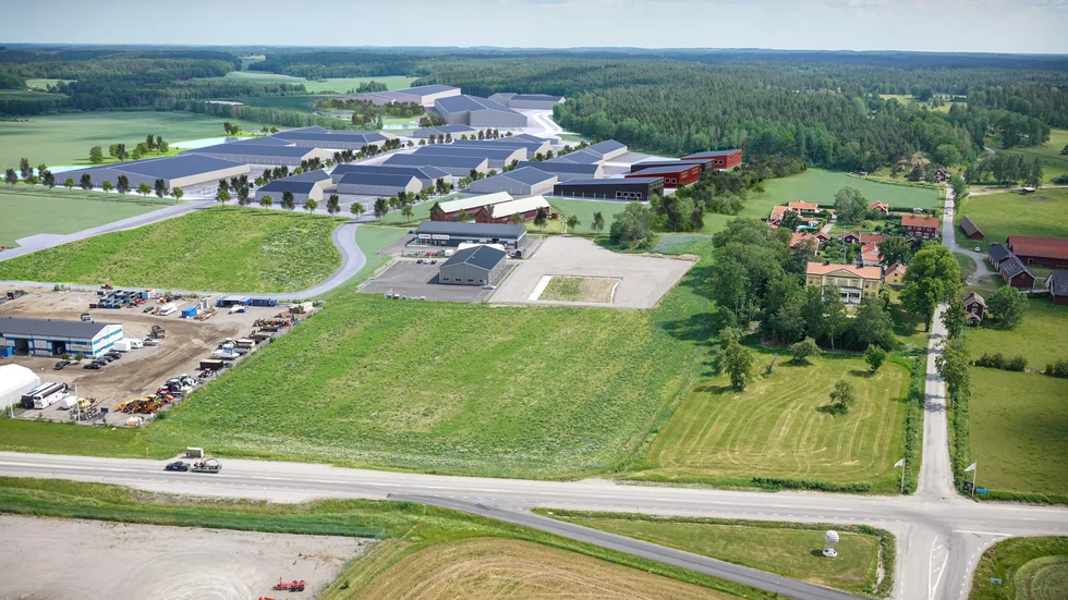 Skiss från detaljplaneförslaget för Klinga verksamhetsområde.