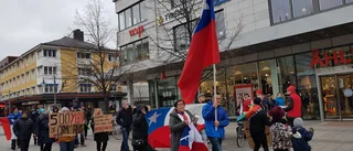 Manifestation för Chile på Luleås gator