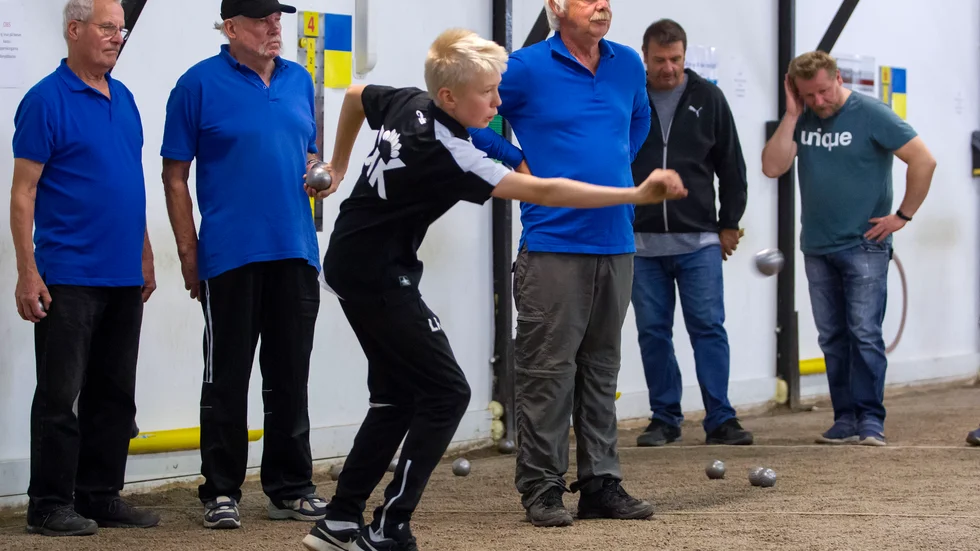 Arkivbild från tidigare boulespel i Motala. Två seriesegrar är inom räckhåll för Motalas lag Boule von Platen i Jönköping på lördag.