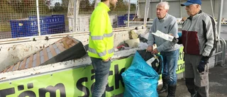 Töm säcken på grejer innan du kastar