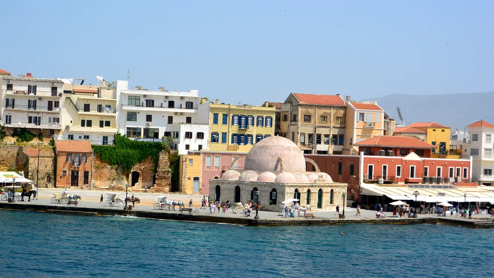 Staden Chania på Kreta, dit resan gick.
