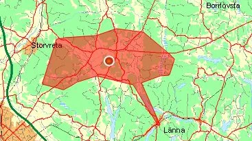 Hushåll inom detta område påverkas av fredagens strömavbrott enligt Vattenfall.