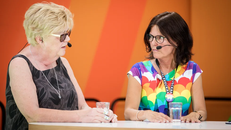 Aftonbladets Lena Mellin debatterade med Mia Stuhre i SVT:s studio i Almedalen 2019. Bland annat diskuterade de Almedalsveckans framtid. 